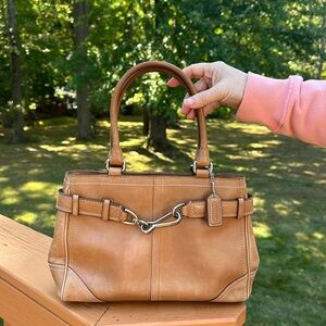 Coach Tan Leather Shoulder Bag